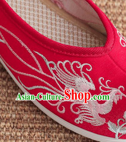 China Wedding Shoes Embroidered Phoenix Shoes Handmade Bride Red Bow Shoes China Wedding Shoes Embroidered Phoenix Shoes Handmade Bride Red Bow Shoes