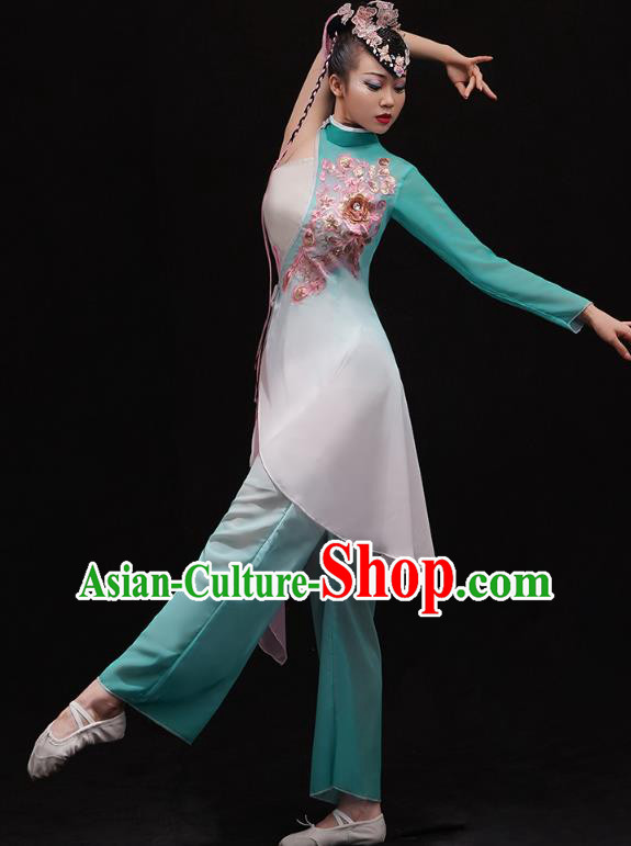 Chinese Jiangnan Umbrella Dance Outfits Classical Dance Clothing Traditional Woman Solo Dance Dress Chinese Jiangnan Umbrella Dance Outfits Classical Dance Clothing Traditional Woman Solo Dance Dress