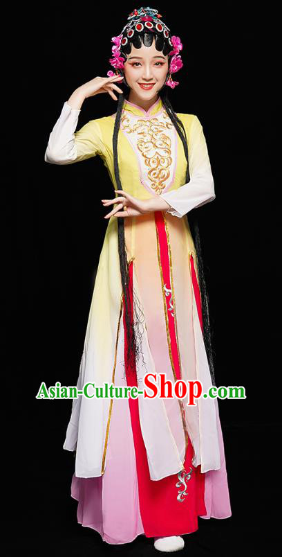 Chinese Traditional Peking Opera Dance Costumes Classical Dance Clothing Beauty Dance Yellow Dress Chinese Traditional Peking Opera Dance Costumes Classical Dance Clothing Beauty Dance Yellow Dress