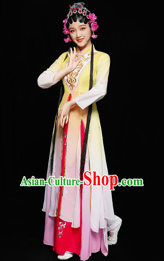 Chinese Traditional Peking Opera Dance Costumes Classical Dance Clothing Beauty Dance Yellow Dress Chinese Traditional Peking Opera Dance Costumes Classical Dance Clothing Beauty Dance Yellow Dress