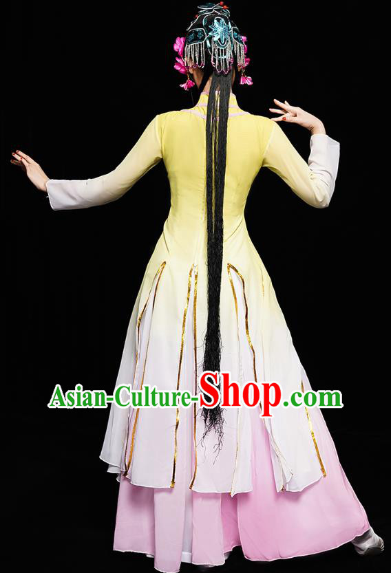 Chinese Traditional Peking Opera Dance Costumes Classical Dance Clothing Beauty Dance Yellow Dress Chinese Traditional Peking Opera Dance Costumes Classical Dance Clothing Beauty Dance Yellow Dress