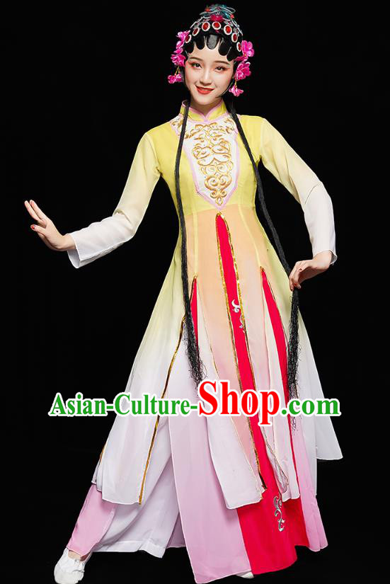 Chinese Traditional Peking Opera Dance Costumes Classical Dance Clothing Beauty Dance Yellow Dress Chinese Traditional Peking Opera Dance Costumes Classical Dance Clothing Beauty Dance Yellow Dress