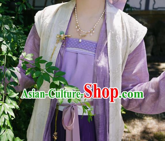 China Ancient Song Dynasty Imperial Concubine Historical Costumes and Headpiece Complete Set