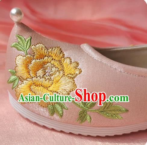 China Classical Embroidered Phoenix Shoes Traditional Ming Dynasty Hanfu Shoes Ancient Princess Pink Shoes China Classical Embroidered Phoenix Shoes Traditional Ming Dynasty Hanfu Shoes Ancient Princess Pink Shoes
