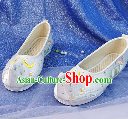 China Traditional Hanfu Embroidered Shoes Ancient Young Lady Shoes Classical Dance Shoes China Traditional Hanfu Embroidered Shoes Ancient Young Lady Shoes Classical Dance Shoes
