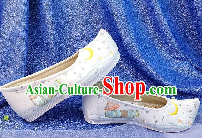 China Traditional Hanfu Embroidered Shoes Ancient Young Lady Shoes Classical Dance Shoes China Traditional Hanfu Embroidered Shoes Ancient Young Lady Shoes Classical Dance Shoes