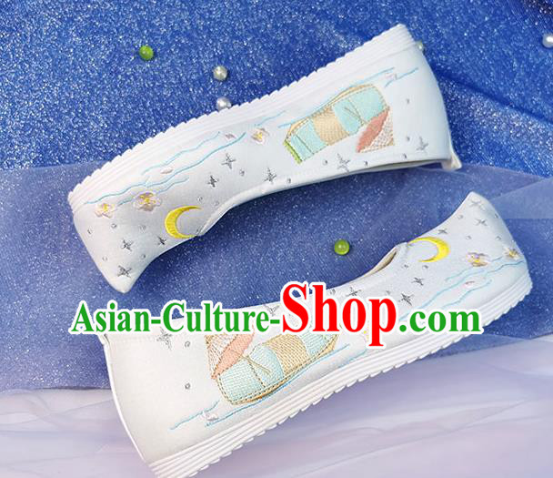 China Traditional Hanfu Embroidered Shoes Ancient Young Lady Shoes Classical Dance Shoes China Traditional Hanfu Embroidered Shoes Ancient Young Lady Shoes Classical Dance Shoes