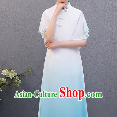 Top Grade Girl Chorus Group Performance Blue Dress Children Catwalks Costume