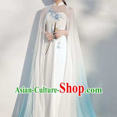 China Stage Show Full Dress Zither Performance Costume Annual Meeting Catwalks Clothing