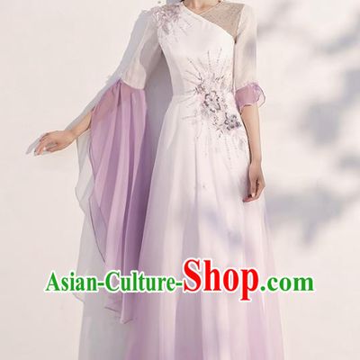 China Woman Modern Dance Costume Catwalks Clothing Chorus Performance Full Dress