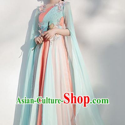 China Modern Dance Costume Annual Meeting Compere Clothing Chorus Performance Full Dress