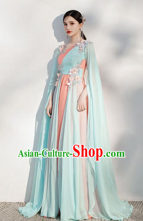 China Modern Dance Costume Annual Meeting Compere Clothing Chorus Performance Full Dress China Modern Dance Costume Annual Meeting Compere Clothing Chorus Performance Full Dress