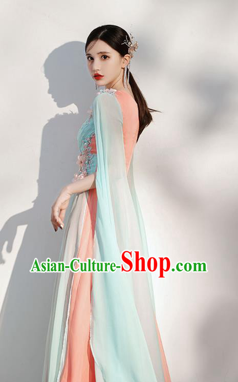China Modern Dance Costume Annual Meeting Compere Clothing Chorus Performance Full Dress China Modern Dance Costume Annual Meeting Compere Clothing Chorus Performance Full Dress