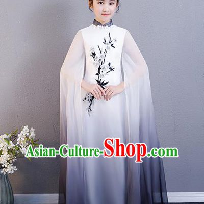 Top Grade Children Day Performance Costume Classical Dance Dress Girl Chorus Cheongsam