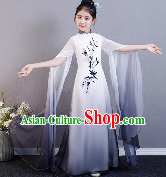 Top Grade Children Day Performance Costume Classical Dance Dress Girl Chorus Cheongsam Top Grade Children Day Performance Costume Classical Dance Dress Girl Chorus Cheongsam