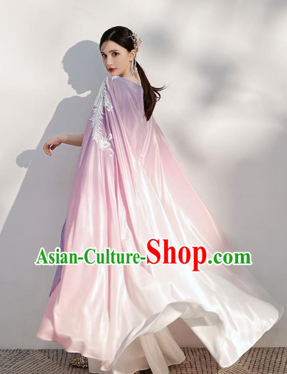 China Flowers Fairy Violet Full Dress Woman Chorus Costume Annual Meeting Compere Clothing China Flowers Fairy Violet Full Dress Woman Chorus Costume Annual Meeting Compere Clothing