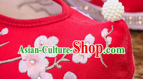 China Handmade Wedding Shoes Traditional Ming Dynasty Princess Pearls Shoes Embroidered Xiuhe Suit Shoes China Handmade Wedding Shoes Traditional Ming Dynasty Princess Pearls Shoes Embroidered Xiuhe Suit Shoes