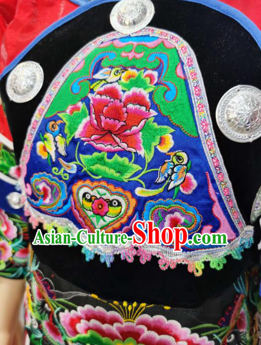 China Tujia Nationality Clothing Guizhou Minority Costumes Dong Ethnic Wedding Dress Outfits China Tujia Nationality Clothing Guizhou Minority Costumes Dong Ethnic Wedding Dress Outfits