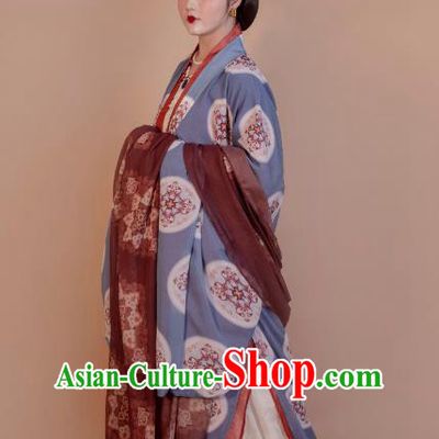 China Ancient Tang Dynasty Imperial Concubine Historical Costumes Traditional Hanfu Dress Clothing