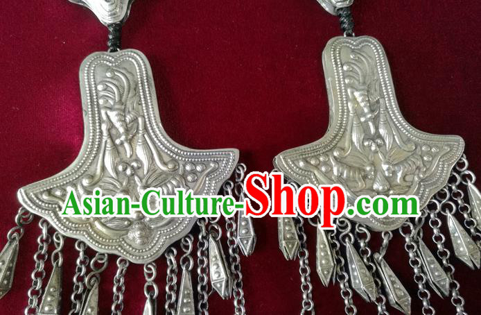 China Traditional Cheongsam Wedding Ear Accessories Ethnic Woman Silver Bells Tassel Earrings China Traditional Cheongsam Wedding Ear Accessories Ethnic Woman Silver Bells Tassel Earrings