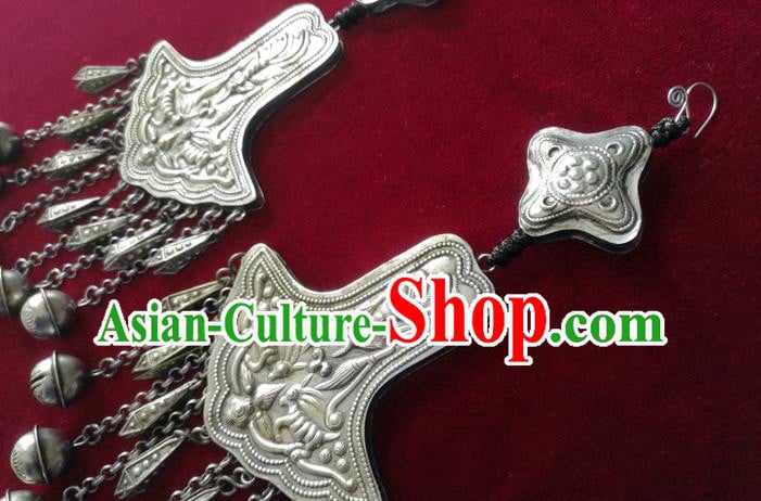 China Traditional Cheongsam Wedding Ear Accessories Ethnic Woman Silver Bells Tassel Earrings China Traditional Cheongsam Wedding Ear Accessories Ethnic Woman Silver Bells Tassel Earrings