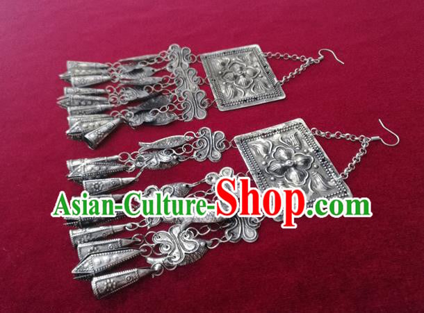 China Traditional Cheongsam Ear Accessories National Ethnic Silver Fish Tassel Earrings China Traditional Cheongsam Ear Accessories National Ethnic Silver Fish Tassel Earrings