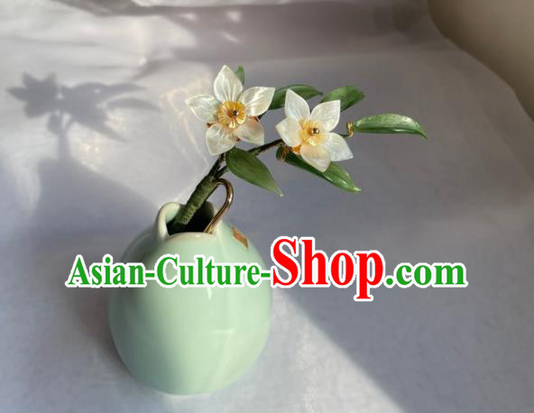 Chinese Traditional Hanfu Hair Accessories Ancient Princess Shell Daffodil Hairpin