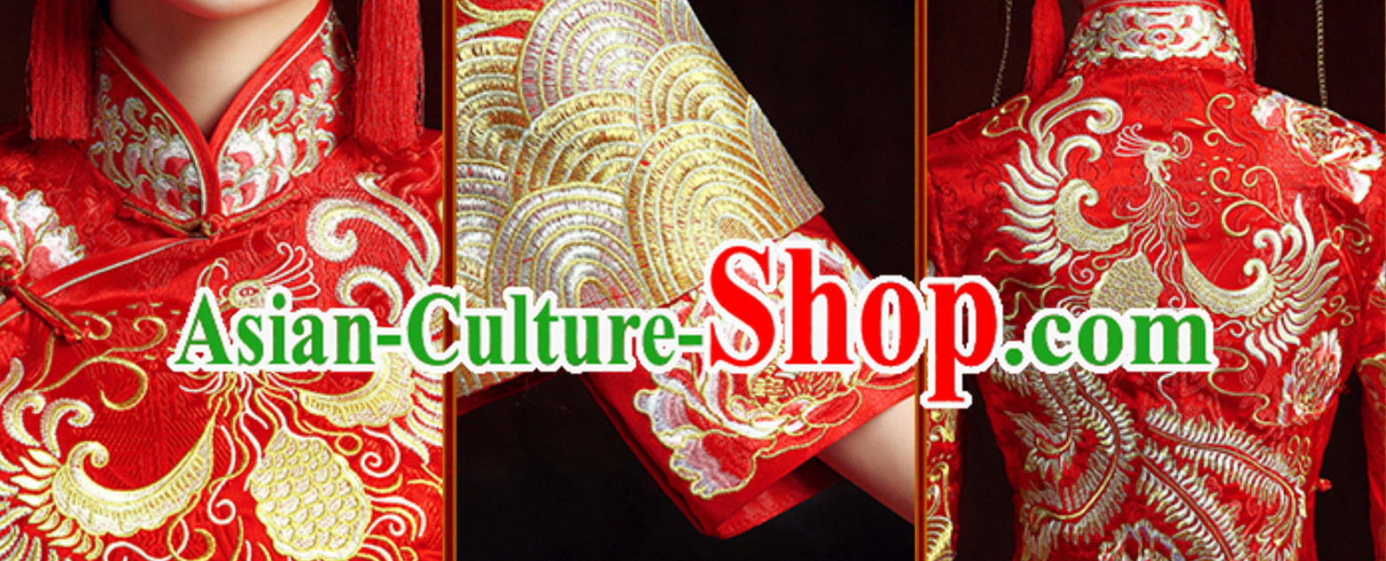 Top Chinese Classical Embroidered Phoenix Wedding Dresses Top Chinese Classical Embroidered Phoenix Wedding Dresses