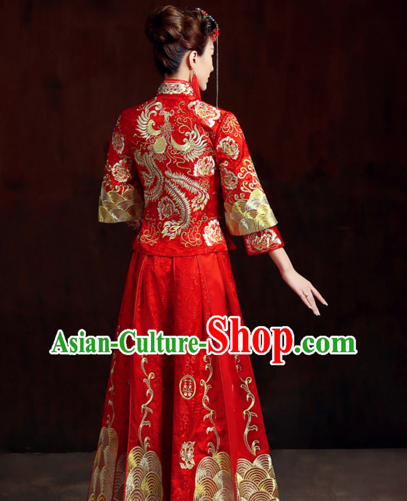 Top Chinese Classical Embroidered Phoenix Wedding Dresses Top Chinese Classical Embroidered Phoenix Wedding Dresses