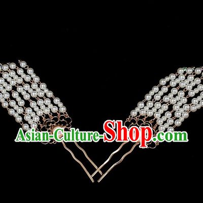 Chinese Traditional Hanfu Tassel Hair Stick Ancient Princess Scale Hairpin