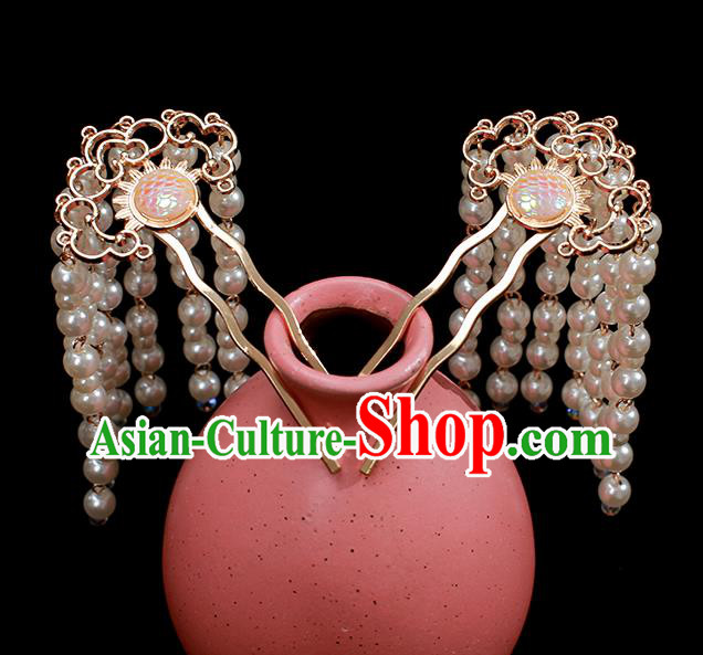 Chinese Traditional Hanfu Tassel Hair Stick Ancient Princess Scale Hairpin Chinese Traditional Hanfu Tassel Hair Stick Ancient Princess Scale Hairpin