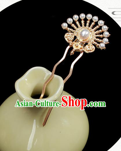 Chinese Traditional Cheongsam Hair Stick Ancient Princess Golden Hairpin Hair Accessories Chinese Traditional Cheongsam Hair Stick Ancient Princess Golden Hairpin Hair Accessories