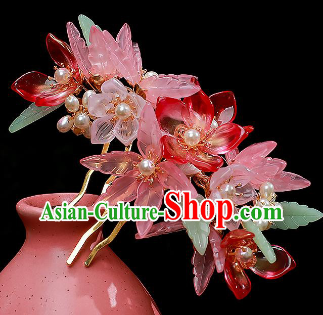 Chinese Ancient Noble Beauty Flowers Hairpin Traditional Song Dynasty Court Lady Hair Comb Chinese Ancient Noble Beauty Flowers Hairpin Traditional Song Dynasty Court Lady Hair Comb