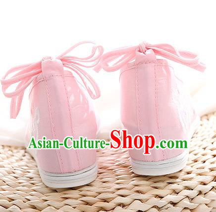 Chinese Traditional Hanfu Shoes Classical Dance Shoes National Embroidered Pink Cloth Shoes Chinese Traditional Hanfu Shoes Classical Dance Shoes National Embroidered Pink Cloth Shoes