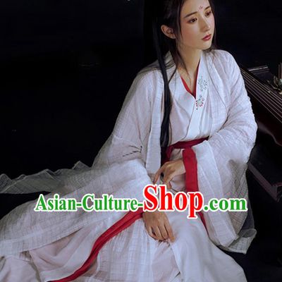 China Traditional Jin Dynasty Young Beauty Historical Costume Ancient Fairy Princess Hanfu Dress Clothing