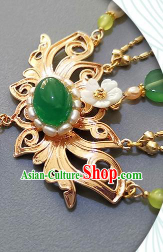 China Traditional Hanfu Accessories Ancient Qing Dynasty Imperial Concubine Pearls Tassel Brooch Pendant China Traditional Hanfu Accessories Ancient Qing Dynasty Imperial Concubine Pearls Tassel Brooch Pendant