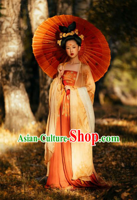 China Tang Dynasty Imperial Concubine Historical Clothing Ancient Court Beauty Hanfu Dress Garments China Tang Dynasty Imperial Concubine Historical Clothing Ancient Court Beauty Hanfu Dress Garments
