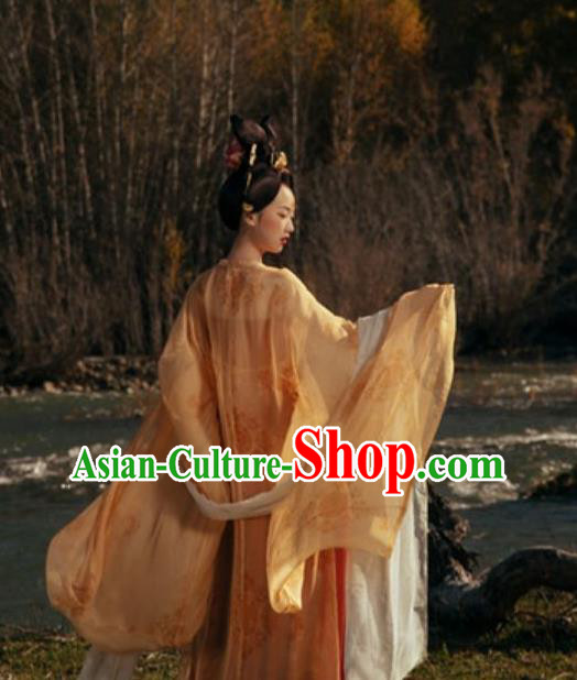 China Tang Dynasty Imperial Concubine Historical Clothing Ancient Court Beauty Hanfu Dress Garments China Tang Dynasty Imperial Concubine Historical Clothing Ancient Court Beauty Hanfu Dress Garments