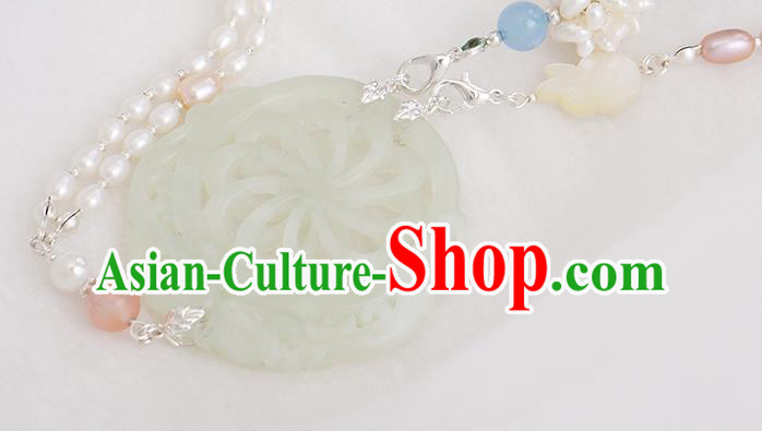 China Traditional Hanfu Jade Waist Accessories Ancient Ming Dynasty Princess Tassel Belt Pendant China Traditional Hanfu Jade Waist Accessories Ancient Ming Dynasty Princess Tassel Belt Pendant