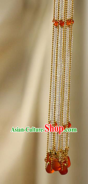 Chinese Traditional Cheongsam Golden Lantern Pendant Ancient Palace Lady Beads Tassel Brooch Accessories Chinese Traditional Cheongsam Golden Lantern Pendant Ancient Palace Lady Beads Tassel Brooch Accessories