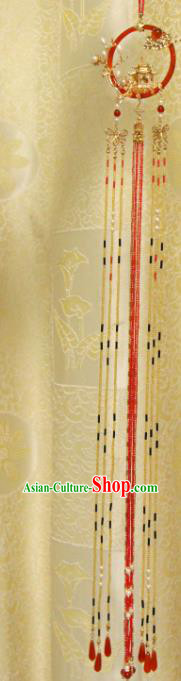 Chinese Traditional Cheongsam Beads Tassel Waist Pendant Ancient Palace Lady Agate Belt Accessories Chinese Traditional Cheongsam Beads Tassel Waist Pendant Ancient Palace Lady Agate Belt Accessories