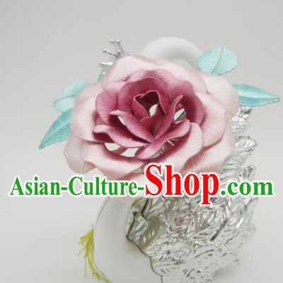 China Ancient Court Lady Hairpin Traditional Hanfu Hair Accessories Song Dynasty Lilac Peony Hair Stick