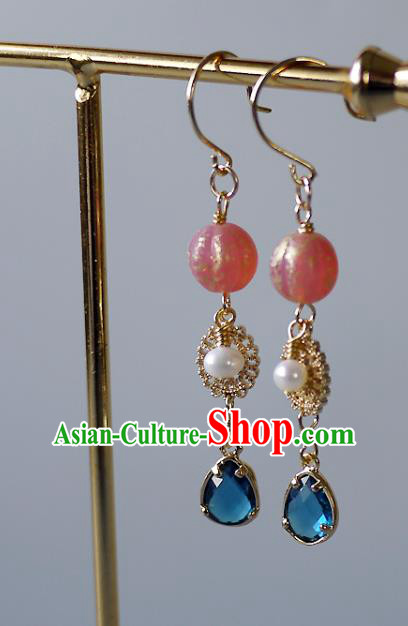 Chinese Ancient Qing Dynasty Court Ear Accessories Traditional Cheongsam Earrings Chinese Ancient Qing Dynasty Court Ear Accessories Traditional Cheongsam Earrings