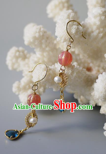 Chinese Ancient Qing Dynasty Court Ear Accessories Traditional Cheongsam Earrings Chinese Ancient Qing Dynasty Court Ear Accessories Traditional Cheongsam Earrings