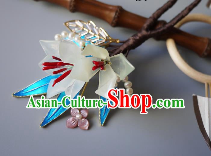 Chinese Ancient Palace Lady Hairpin Traditional Qing Dynasty Court Woman Mangnolia Hair Stick Chinese Ancient Palace Lady Hairpin Traditional Qing Dynasty Court Woman Mangnolia Hair Stick