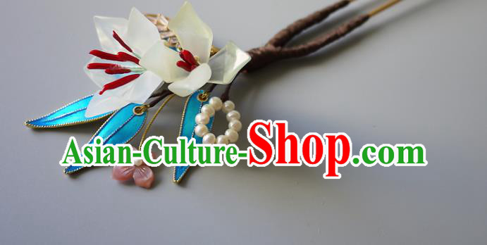 Chinese Ancient Palace Lady Hairpin Traditional Qing Dynasty Court Woman Mangnolia Hair Stick Chinese Ancient Palace Lady Hairpin Traditional Qing Dynasty Court Woman Mangnolia Hair Stick