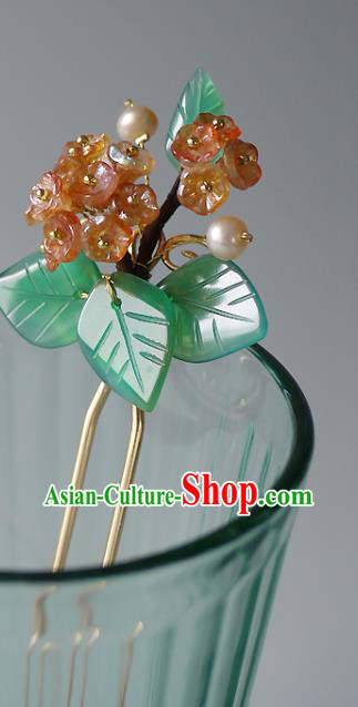 Chinese Ancient Palace Princess Pearls Hairpin Traditional Song Dynasty Court Lady Hydrangea Hair Stick Chinese Ancient Palace Princess Pearls Hairpin Traditional Song Dynasty Court Lady Hydrangea Hair Stick