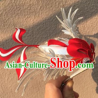 China Handmade Silk Goldfish Hairpin Traditional Song Dynasty Hair Accessories Ancient Palace Princess Hair Claw