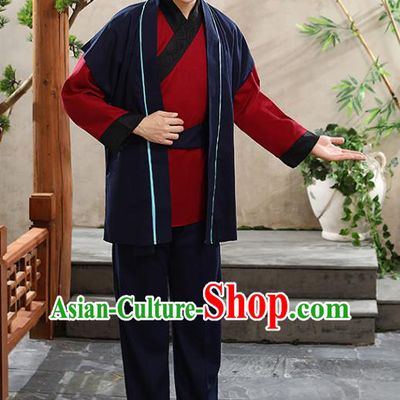 China Ancient Clothing Ming Dynasty Waiter Civilian Male Stage Performance Suits