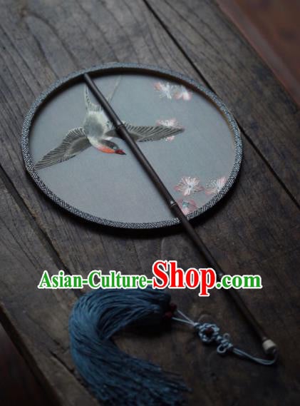 China Traditional Hanfu Fan Handmade Embroidered Circular Fan Classical Silk Palace Fan China Traditional Hanfu Fan Handmade Embroidered Circular Fan Classical Silk Palace Fan